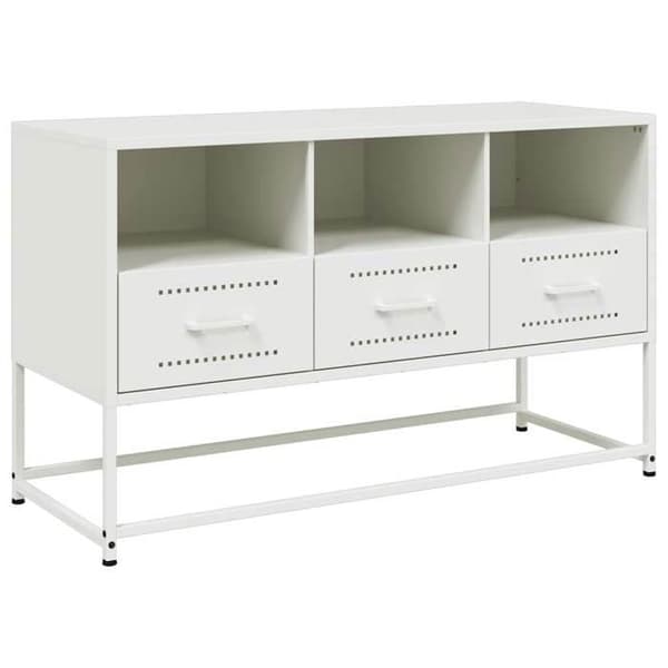 Maison Exclusive - TV-möbel vit 100,5x39x60,5 cm stål