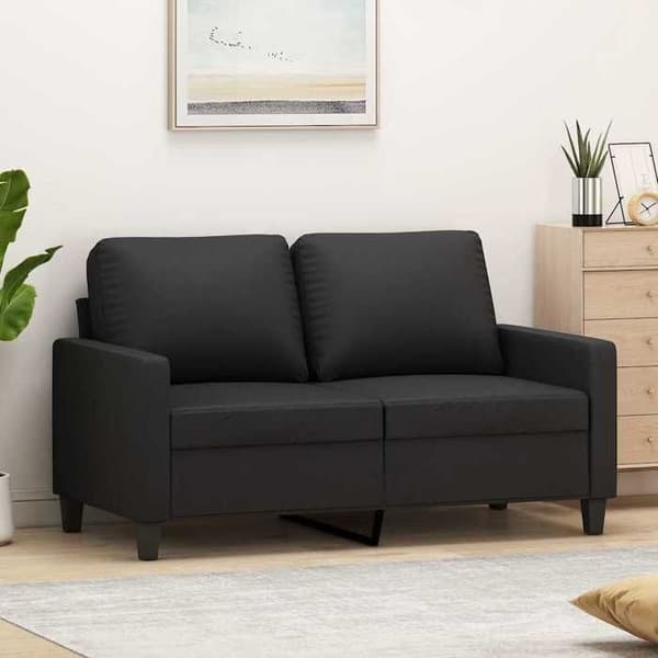 Maison Exclusive - 2-personers Sofa Sort 120 cm Syntetisk Læder