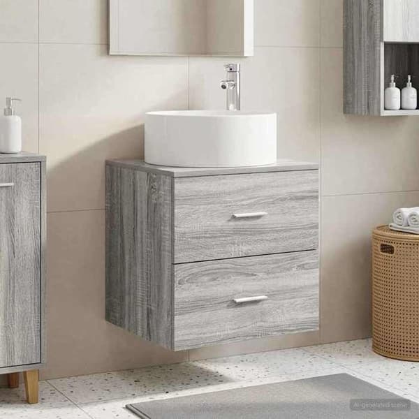Exklusiv möbel - Väggmonterad handfat Vanity Sonoma grå 49,5 x 44,5 x 65,5 cm