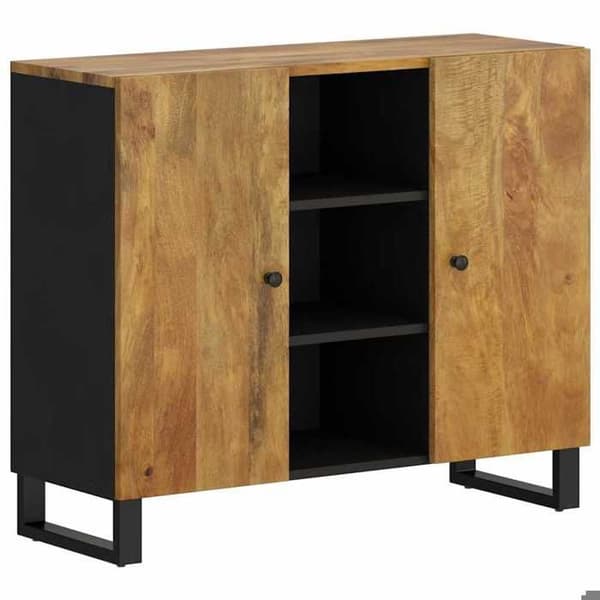 Maison Exclusive - Buffé med 2 dörrar 90x33x75 cm massiv mangoträ