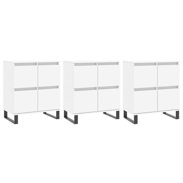 Maison Exclusive - 3 stk. Buffet Hvid Ingeniørtræ Vit