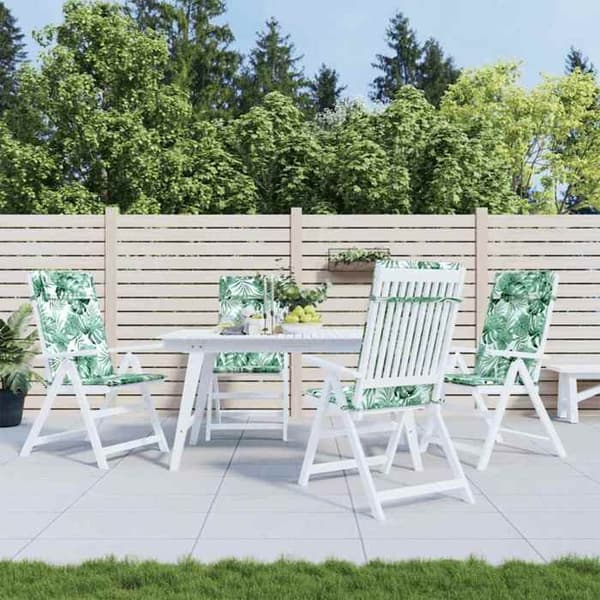 Maison Exclusive - Kuddar för stolar med hög rygg, set om 4, bladmodell