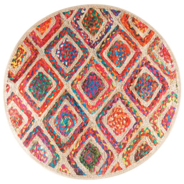 Maison Exclusive - Vaskbar multicolor tæppe Ø 120 cm