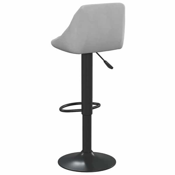 Maison Exclusive - Barstolar set om 2 ljusgrå sammet