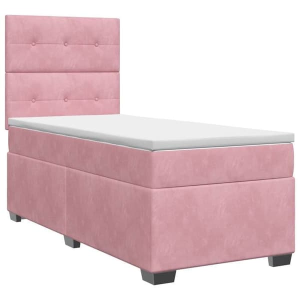 Maison Exclusive - Boxspring-sänky Rose patjalla 100 x 200 cm Sametti Ros