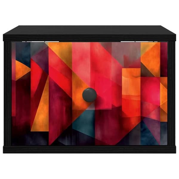 Maison Exclusive - Væghængt natbord HEESCH Sort eg 36 x 33 x 25 cm