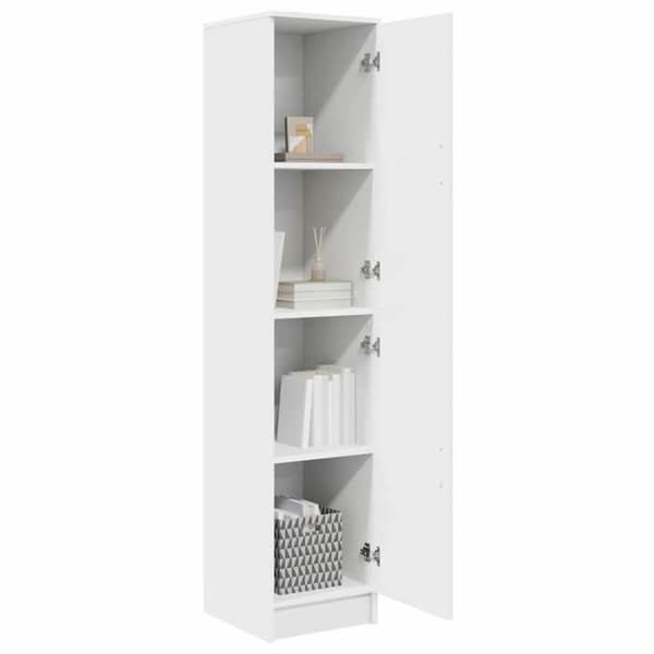 Buffé hög - EXKLUSIVT HUS - 35 x 39 x 168 cm - Vit - Ingenjörsträ - Nutida Vit