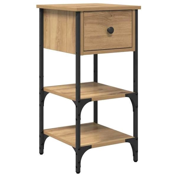 Maison Exclusive - Sängbord Brun 33,5 x 36 x 70 cm Ingenjörsträ