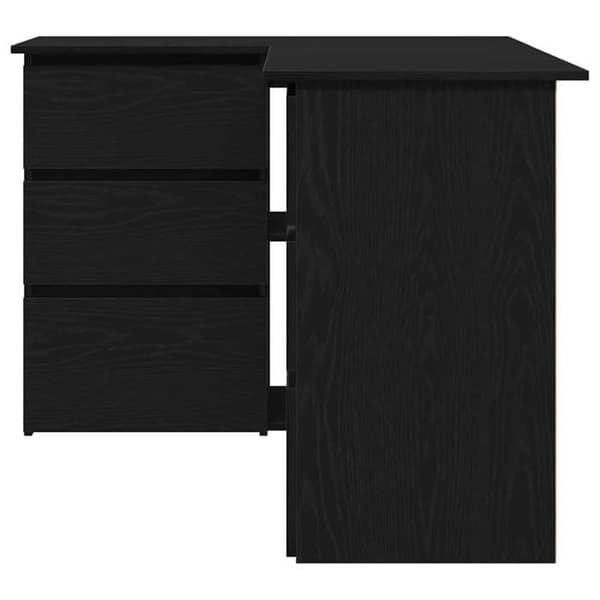 Maison Exclusive - Kontor Sort egetræ Ingeniørtræ 145 x 100 x 76 cm svart ek