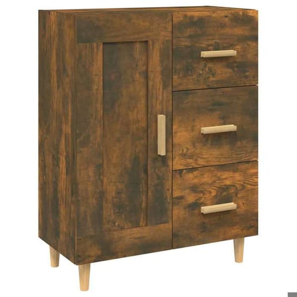 Maison Exclusive - Buffet Røget Eg 69,5x34x90 cm Ingeniørtræ