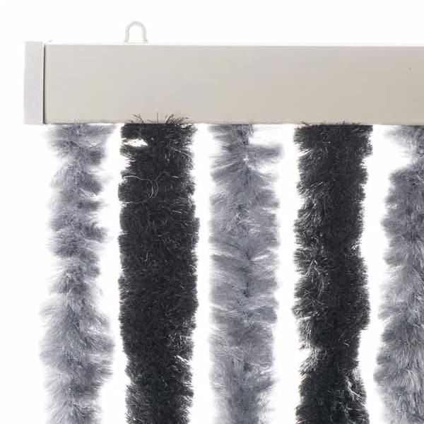 Fluegardin - EKSKLUSIV HUS - Chenille - 118x220 cm - Grå - Til dør