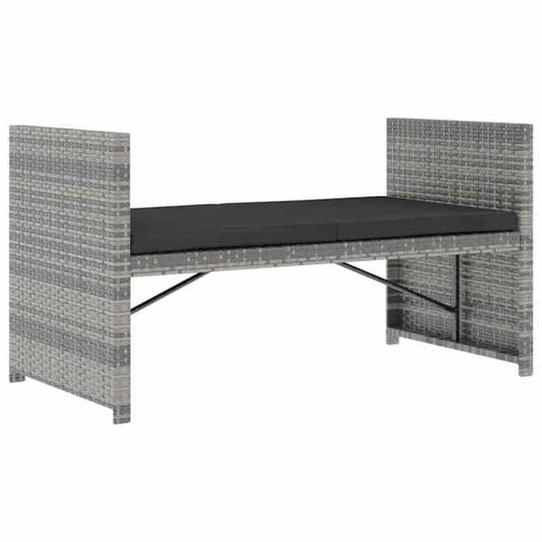 Maison Exclusive - Trädgårdsmöbler 5 delar med kuddar i grå flätad resin