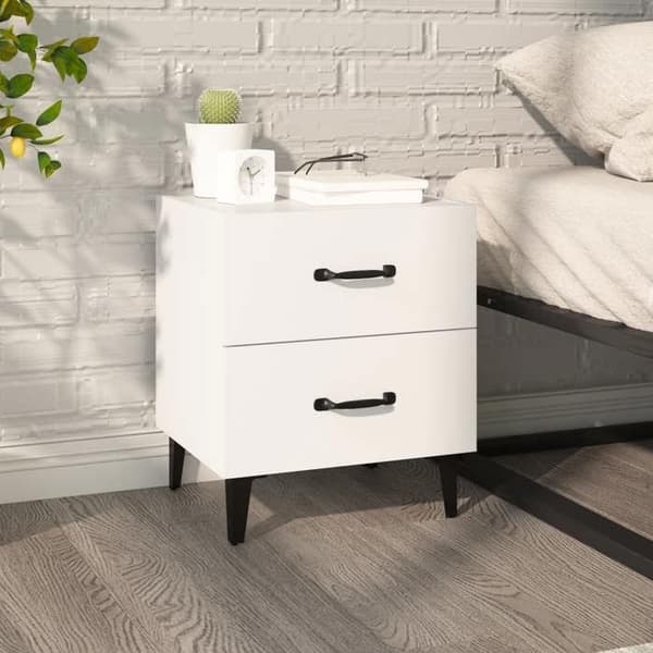 Maison Exclusive - Sängbord Vit 40x35x47,5 cm Vit
