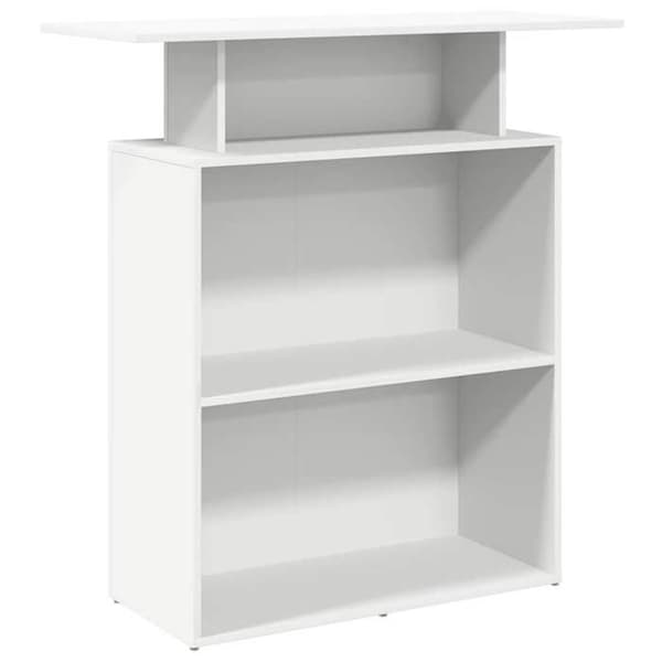 Maison Exclusive - Vit receptionsbord 100x40x104 cm Ingenjörsträ Vit
