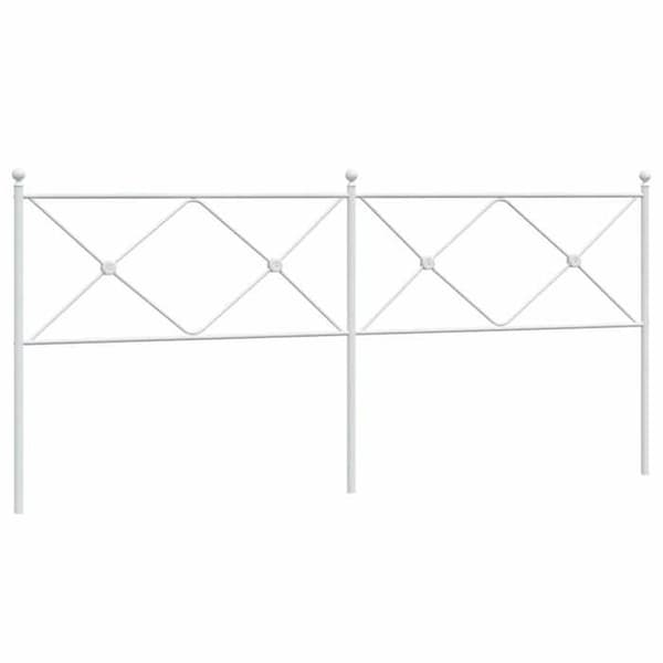 Maison Exclusive - Erstatnings hovedgærde metal hvid 200 cm