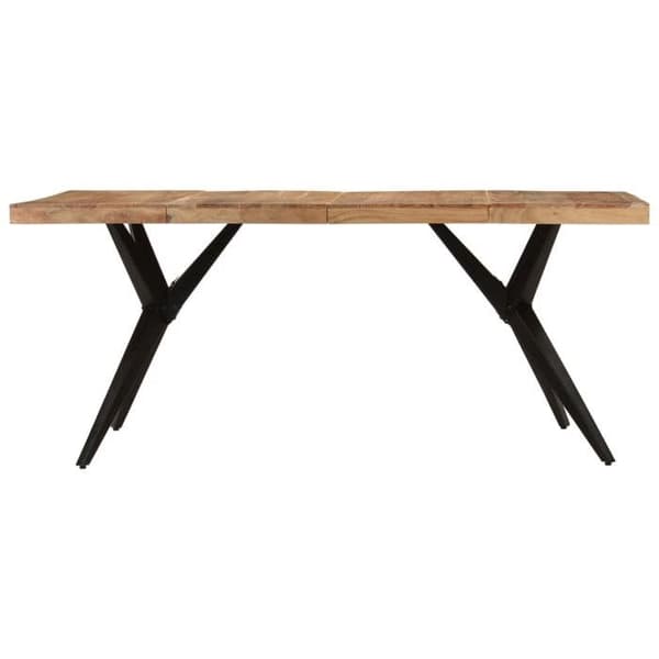 Maison Exclusive - Sort spisebord 180x90x77 cm i solid akacietræ