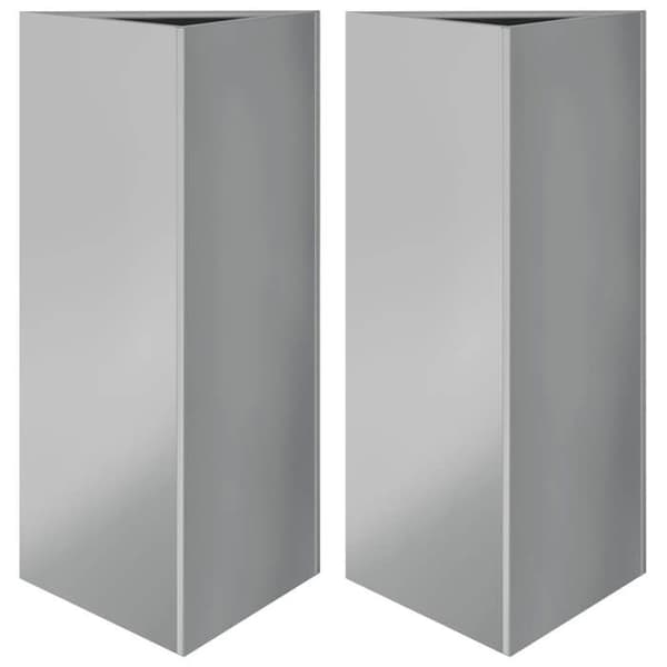 Maison Exclusive - 2 st triangulära krukor 40x34,5x75 cm i galvaniserat stål