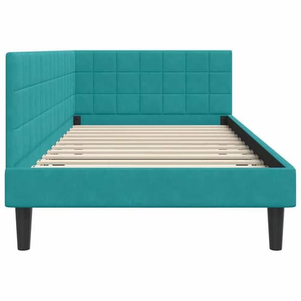 Maison Exclusive - Turquoise hörngavel 100 cm x 200 cm Sammet