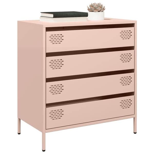 Maison Exclusive - Buffet rosa 68x39x73,5 cm koldvalset stål