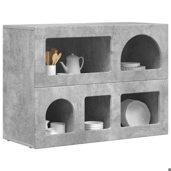 Maison Exclusive - Buffet ELST Grå beton 80,5 x 35 x 59 cm Ingeniørtræ