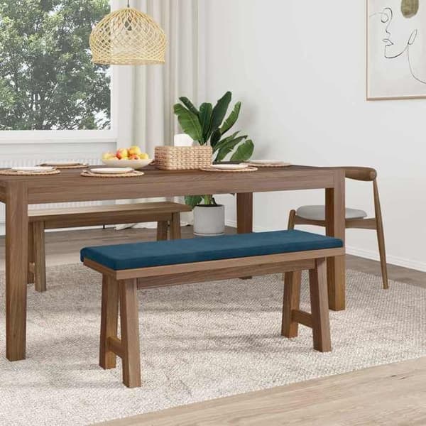 Maison Exclusive - Bänk Kudde Sammet Blå Djup 35 cm