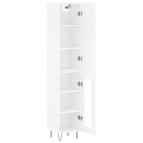Maison Exclusive - Buffé hög Vit 34,5x34x180 cm Ingenjörsträ