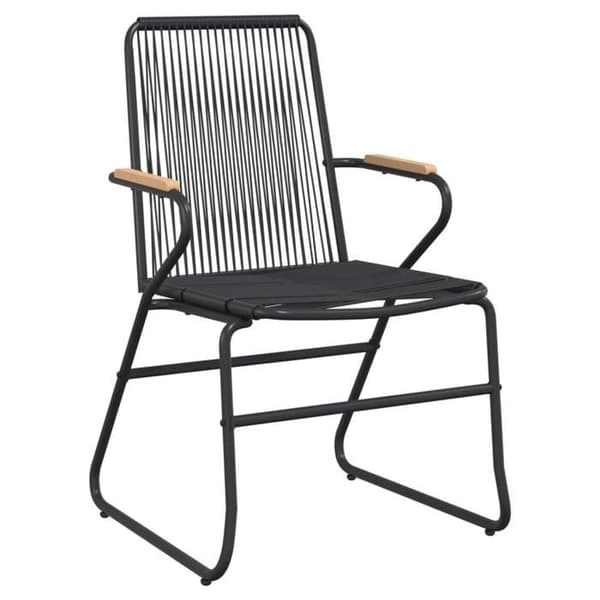 Maison Exclusive - Have spisebordssæt 7 dele Sort Rattan PVC Svart