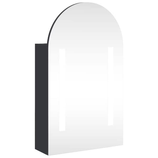 Maison Exclusive - Peilikaappi LED-valolla, kaareva harmaa 42x13x70 cm Grå
