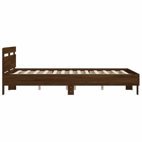 Maison Exclusive - Sengestel uden madras i brunt egetræ 150x200 cm