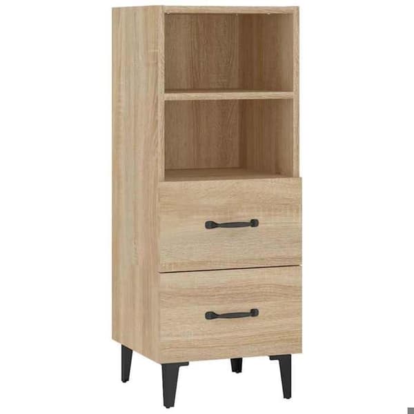Maison Exclusive - Buffet Eg sonoma 34,5x34x90 cm Ingeniørtræ