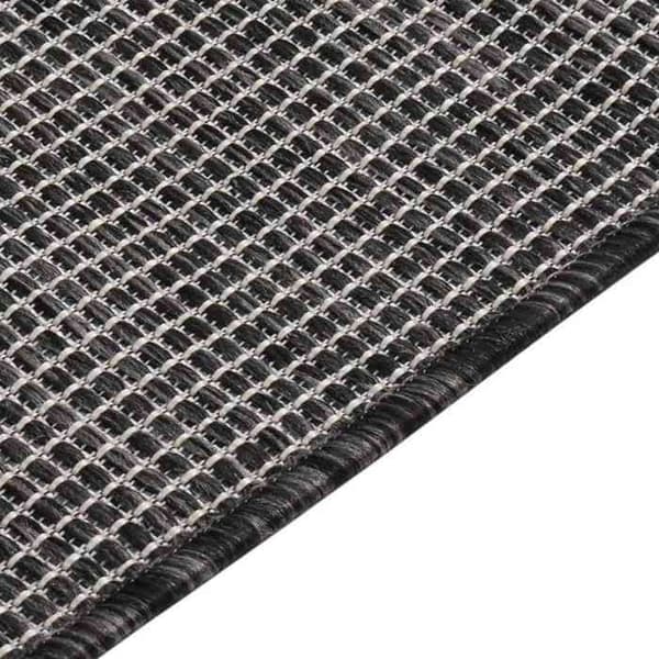 Maison Exclusive - Ulkokäyttöön tarkoitettu litteä kudottu matto 100x200 cm Harmaa