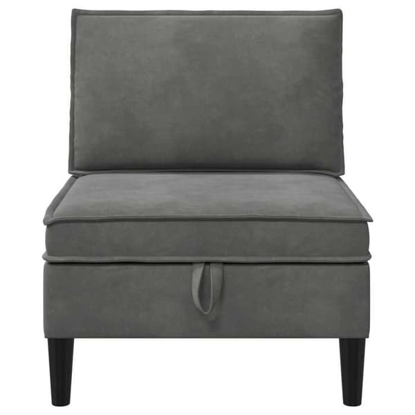 Maison Exclusive - Mellem sofa med opbevaring Mørkegrå Velour