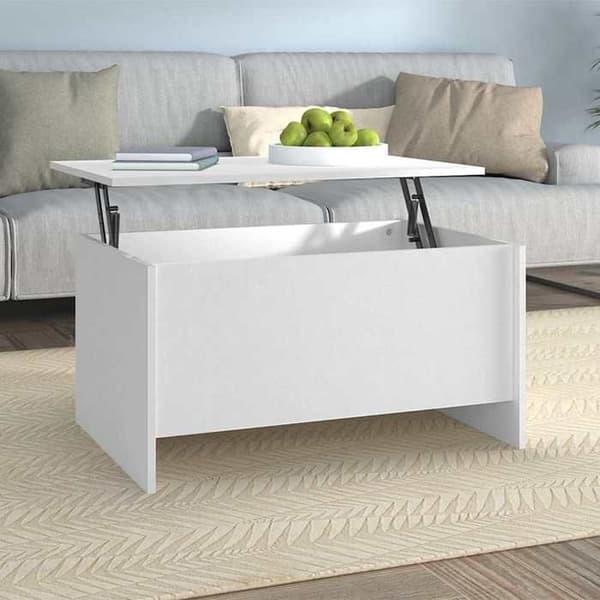 Bord - EKSKLUSIV HUS - 80 x 55,5 x 41,5 cm - Hvid - Ingeniørtræ - Løftbart bordplade Vit