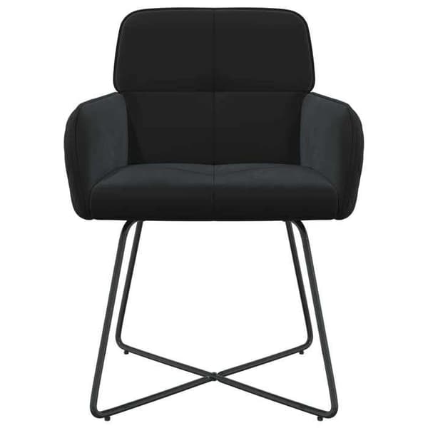 Maison Exclusive - Matstolar 4 st Sammet Svart 59 x 56,5 x 86 cm