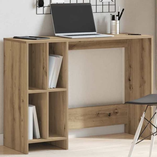 Maison Exclusive - Håndlavet egetræskontor 102,5x35x75 cm ingeniørtræ