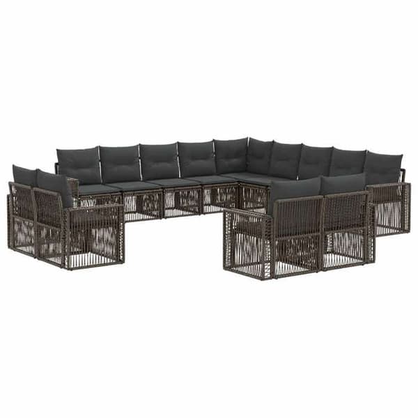 Maison Exclusive - 13 pc have-sofa sæt i grå og mørkegrå polyrotin Grå