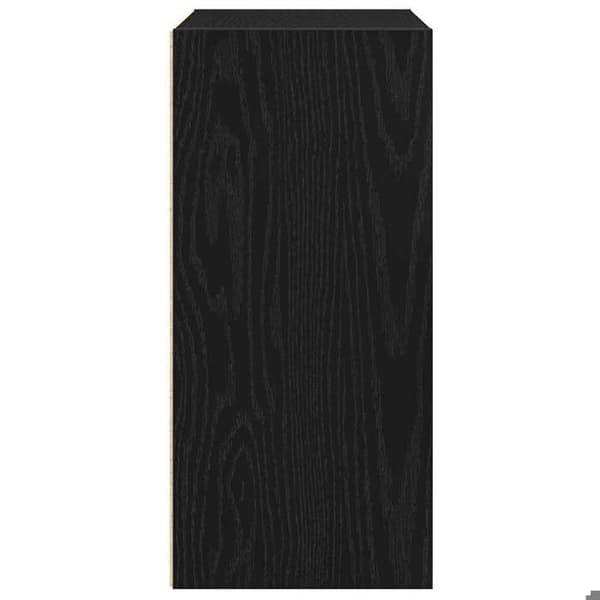 Maison Exclusive - Bibliotek i sort egetræ 31x24x52 cm ingeniørtræ