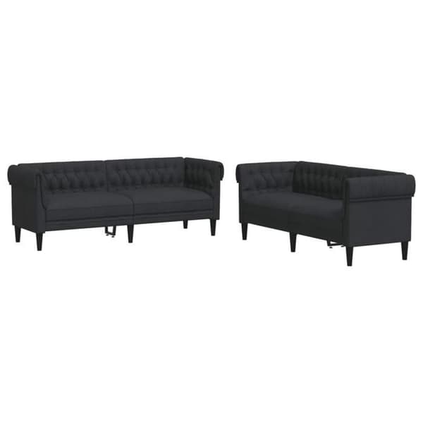 Maison Exclusive - 2 kpl mustia kangassohvia