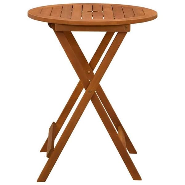 Maison Exclusive - Sammenklappeligt havebord Ø60x75 cm i solid eucalyptus træ