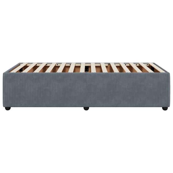 Sengestel - MAISON EXCLUSIVE - Maison Exclusive - 90x190 cm - Mørkegrå velour - Lamelseng mörkgrå