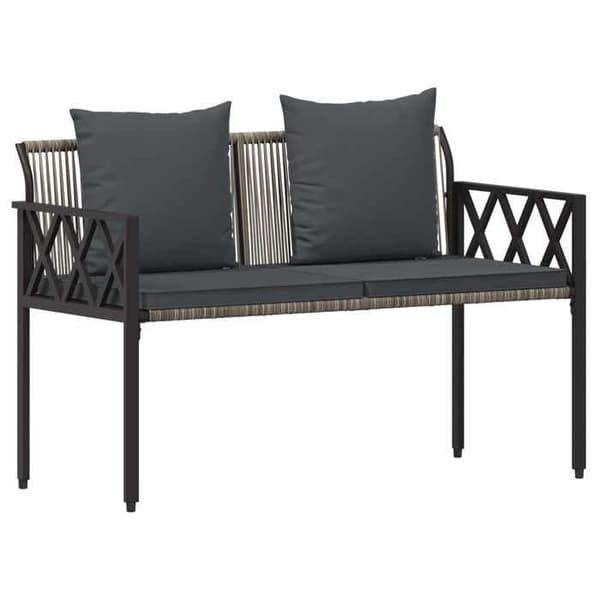 Maison Exclusive - Utomhusbänkar 2-sits 116 x 56 x 75 cm polyrotin