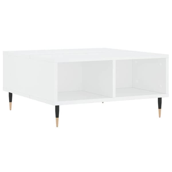 Maison Exclusive - Låg bord vit 60x60x30 cm ingenjörsträ