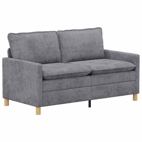 Divaani - MAISON EXCLUSIVE - 2-osainen setti - Vaaleanharmaa - Polyesteri - Vankka metallirunko Ljusgrått