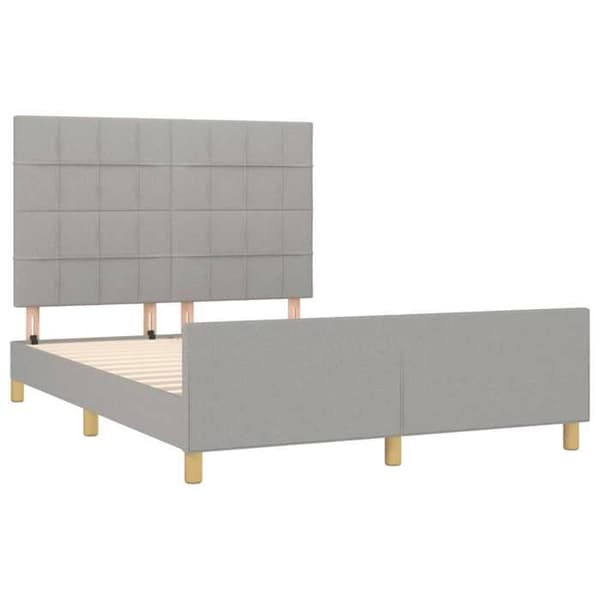 Maison Exclusive - Sengebund uden madras lys grå 140x190 cm stof