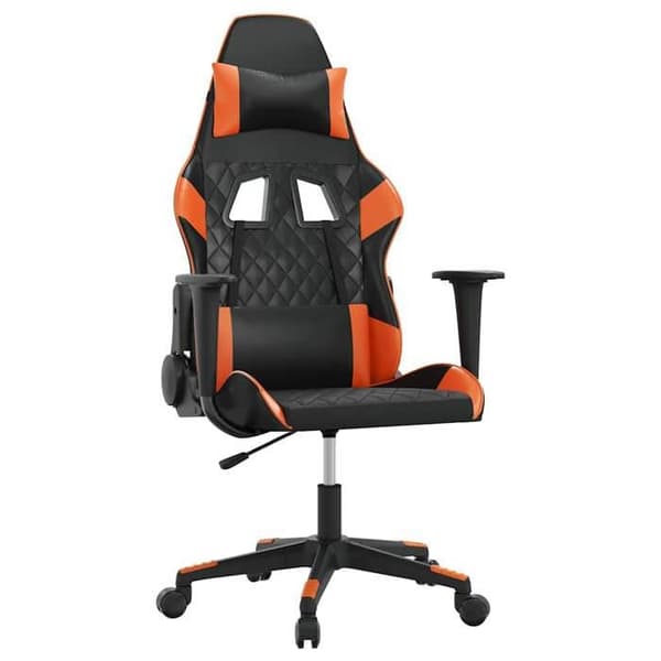 Maison Exclusive - Spelstol Svart och orange Konstläder