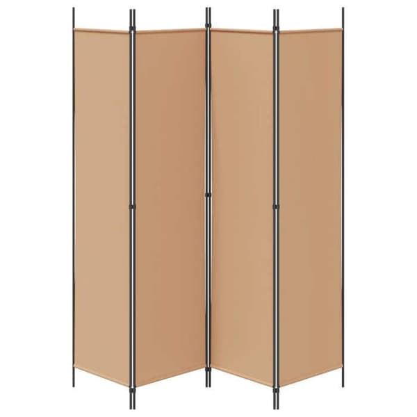 Paravent - MAISON EXCLUSIVE - 3 paneelia - Polyesteri - Metallikehys - Beige