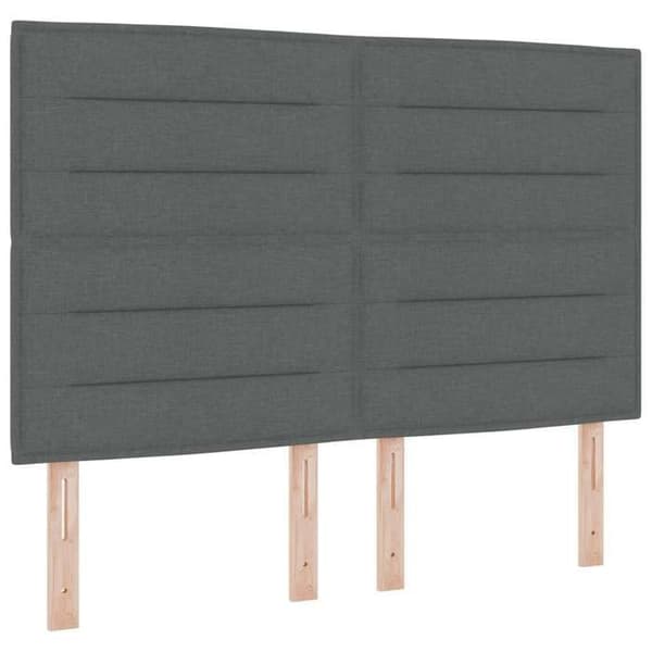 Maison Exclusive - Boxspring seng med madras Mørkegrå 160 x 200 cm Stof