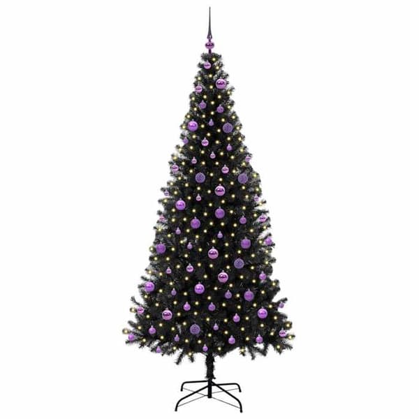 Maison Exclusive - Musta joulukuusi 210 cm PVC