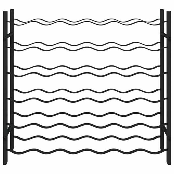 Maison Exclusive - Flaskeholder til 36 flasker Sort Jern Svart