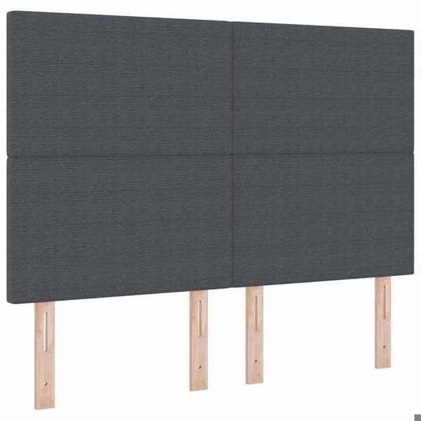 Maison Exclusive - Tummanharmaa pääty 160 cm Kankainen samettikangas Mörkgrå